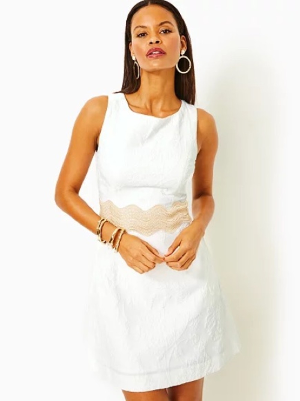NWT Lilly Pulitzer Siarra Stretch Dress in Resort White